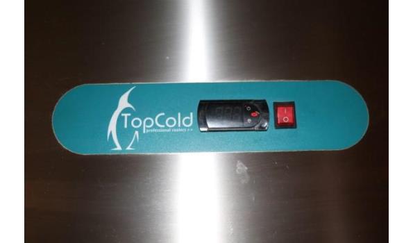 2-deurs rvs koelkast TOPCOLD
